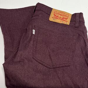Levi’s 511 Men’s Jeans 31x32 Burgundy Maroon Stretch